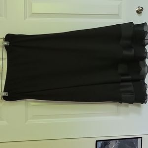 Evening skirt. Black. 3 layers. sculpted edges. 1x